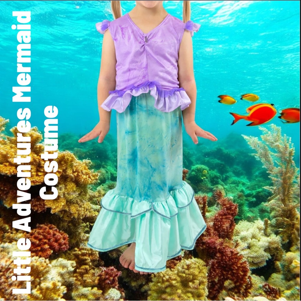 Little Adventures Magical Mermaid Dress Up Costume Size XL 7-9 Yrs
